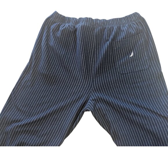 Nautica Men’s Navy Pinstripe Lounge Pants – Size M - Picture 4 of 11
